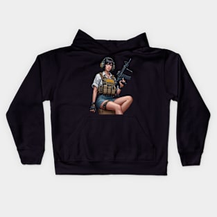 Tactical Girl Kids Hoodie